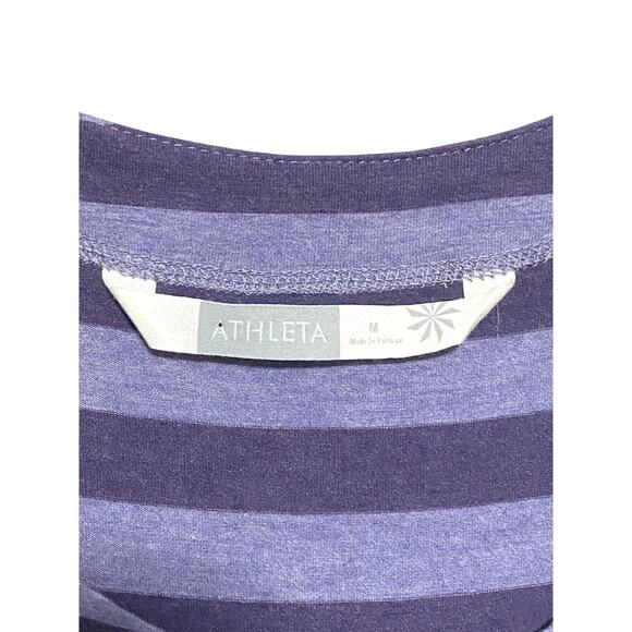 Athleta Striped Splendor Lotus Faux Wrap Dress Athleisure Whimsigoth Witchy Goth - Picture 4 of 7